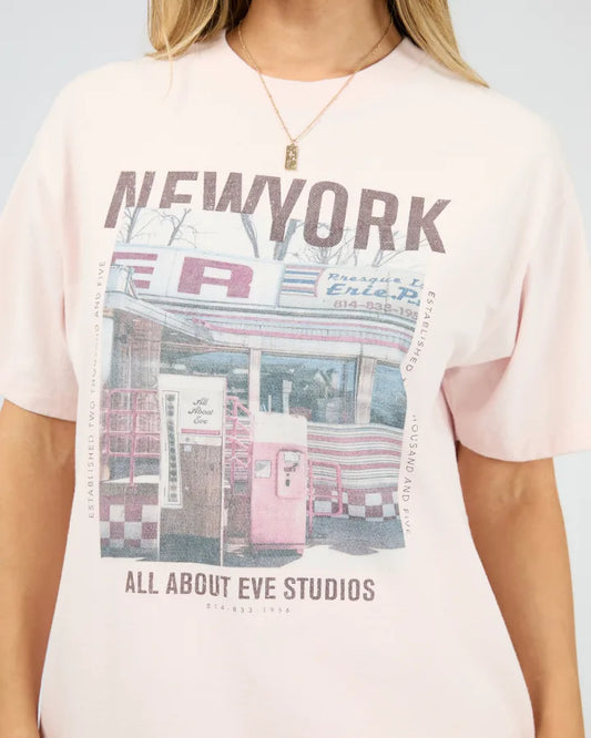 All About Eve New York Diner Tee - Pale Pink