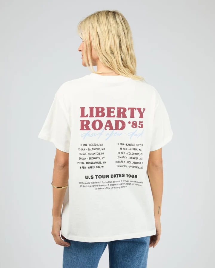 All About Eve Liberty Road Relaxed Tee - White