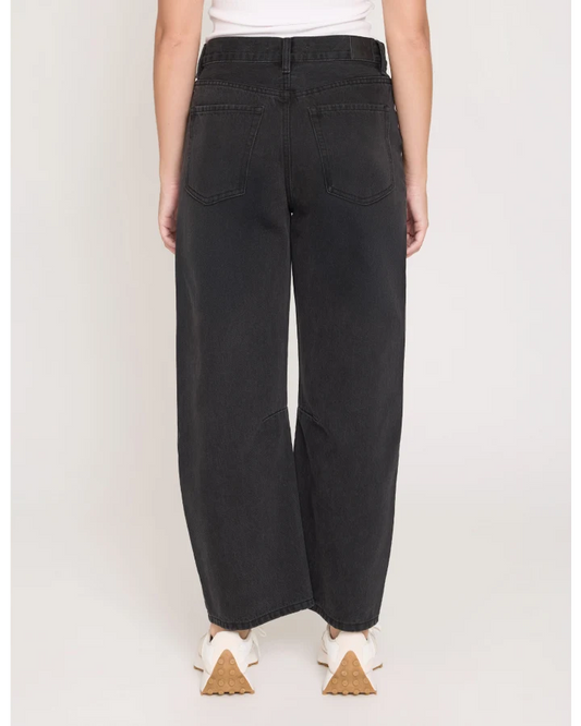 Stella + Gemma Carson Barrel Leg Jeans - Washed Black