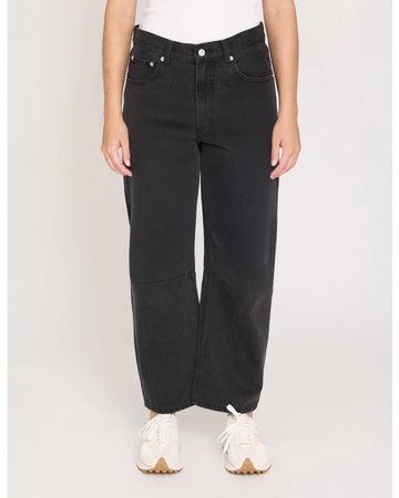Stella + Gemma Carson Barrel Leg Jeans - Washed Black