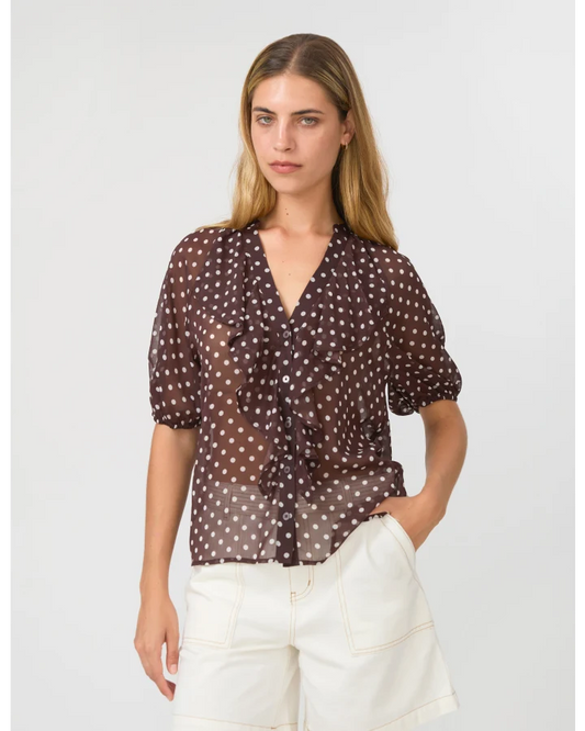 Stella + Gemma Monet Blouse - Choclate Spot