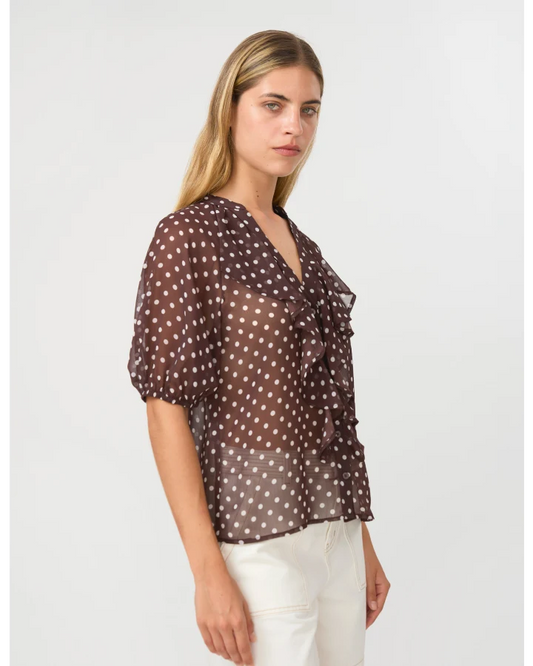 Stella + Gemma Monet Blouse - Choclate Spot