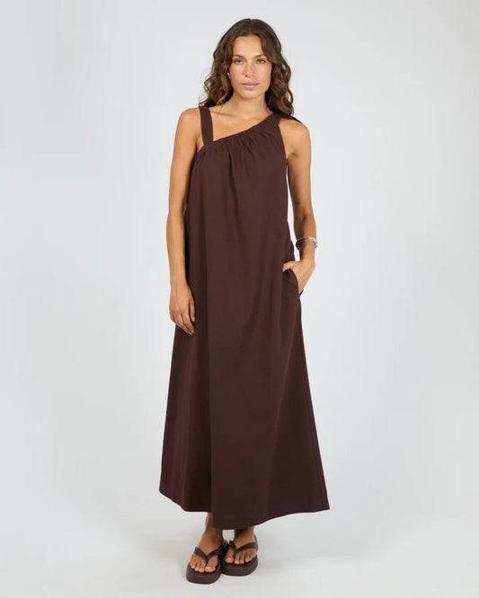 Silent Theory Bowie Tie Maxi Dress - Choc