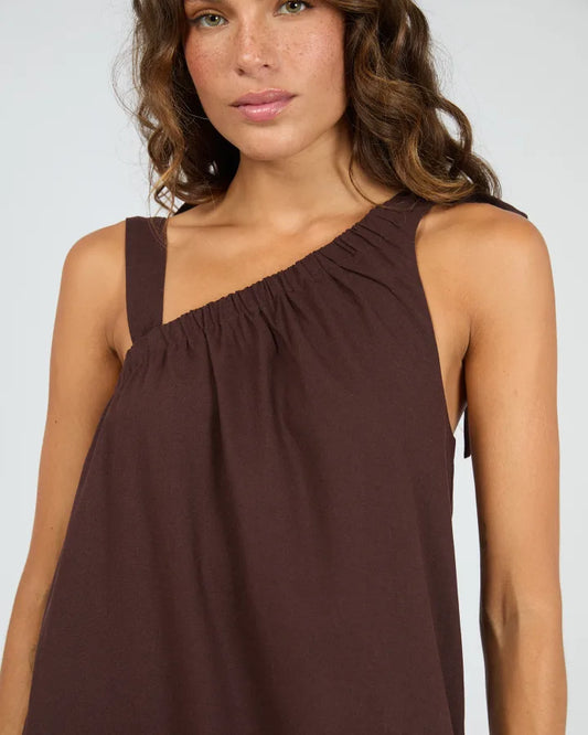 Silent Theory Bowie Tie Maxi Dress - Choc
