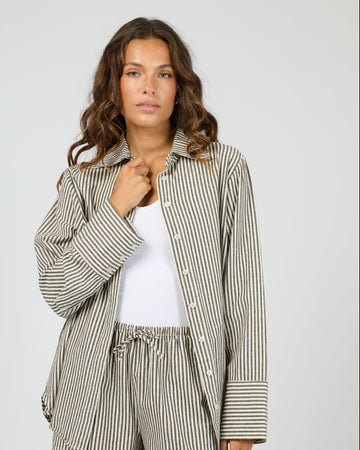 Silent Theory Sunday Shirt - Black Stripe