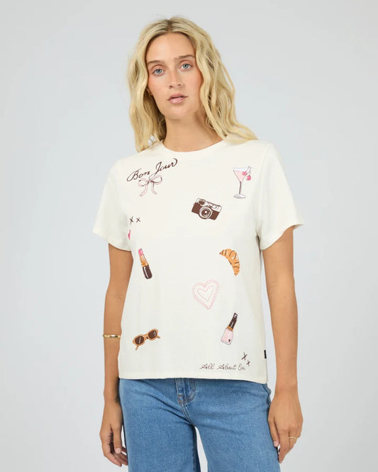 All About Eve Jolie Tee - Vintage White