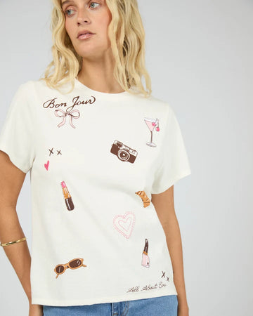 All About Eve Jolie Tee - Vintage White