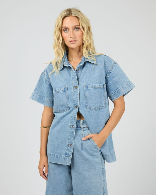 All About Eve Simi Shirt - Light Blue