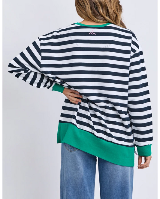Elm Maps Sweatshirt - Navy Stripe