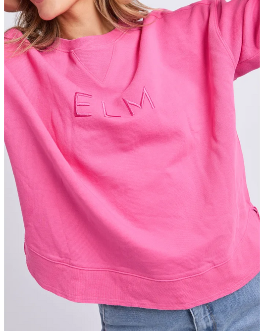 Elm Established Crew - Hot Pink