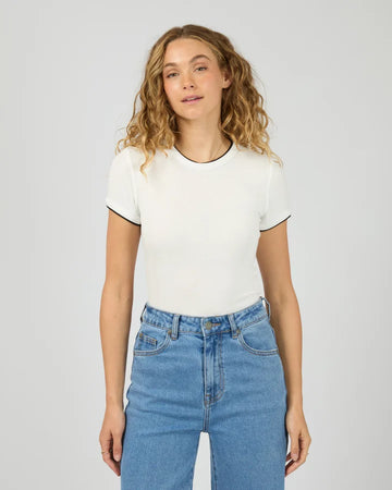 All About Eve Layers Tee - Vintage White