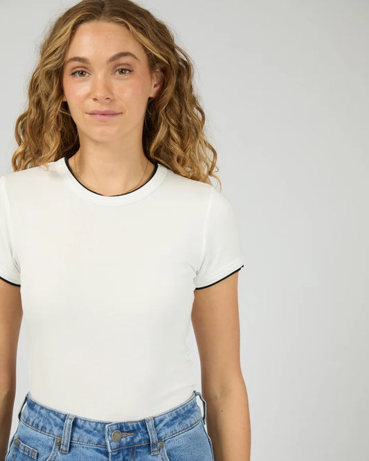 All About Eve Layers Tee - Vintage White