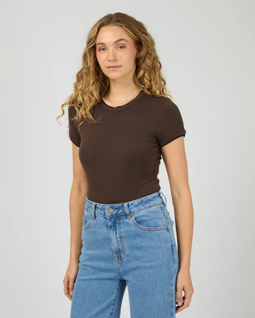 All About Eve Layers Tee - Brown