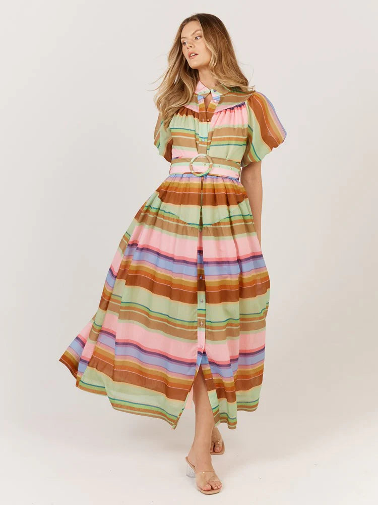 Fate + Becker Siesta Dress - Multi Stripe