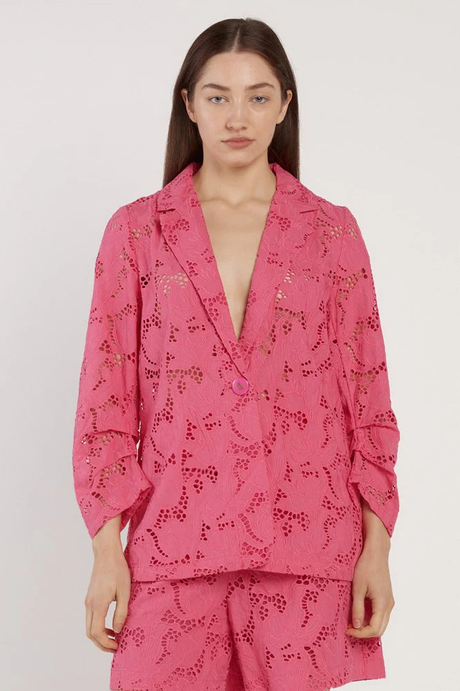 Fate + Becker Worth It Blazer - Hot Pink