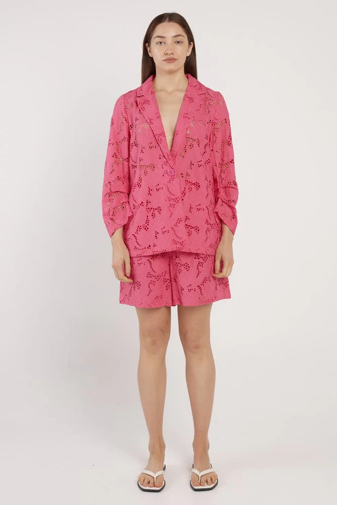 Fate + Becker Worth It Blazer - Hot Pink