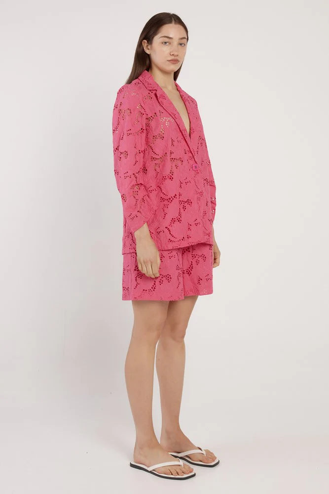 Fate + Becker Worth It Blazer - Hot Pink