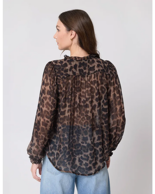 Stella + Gemma Dixie Blouse - Leopard Lurex