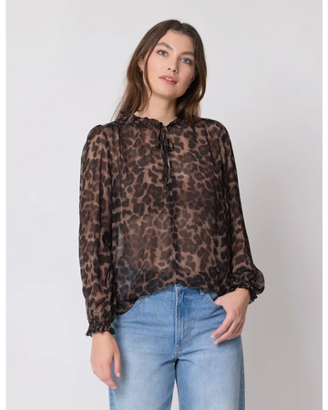 Stella + Gemma Dixie Blouse - Leopard Lurex