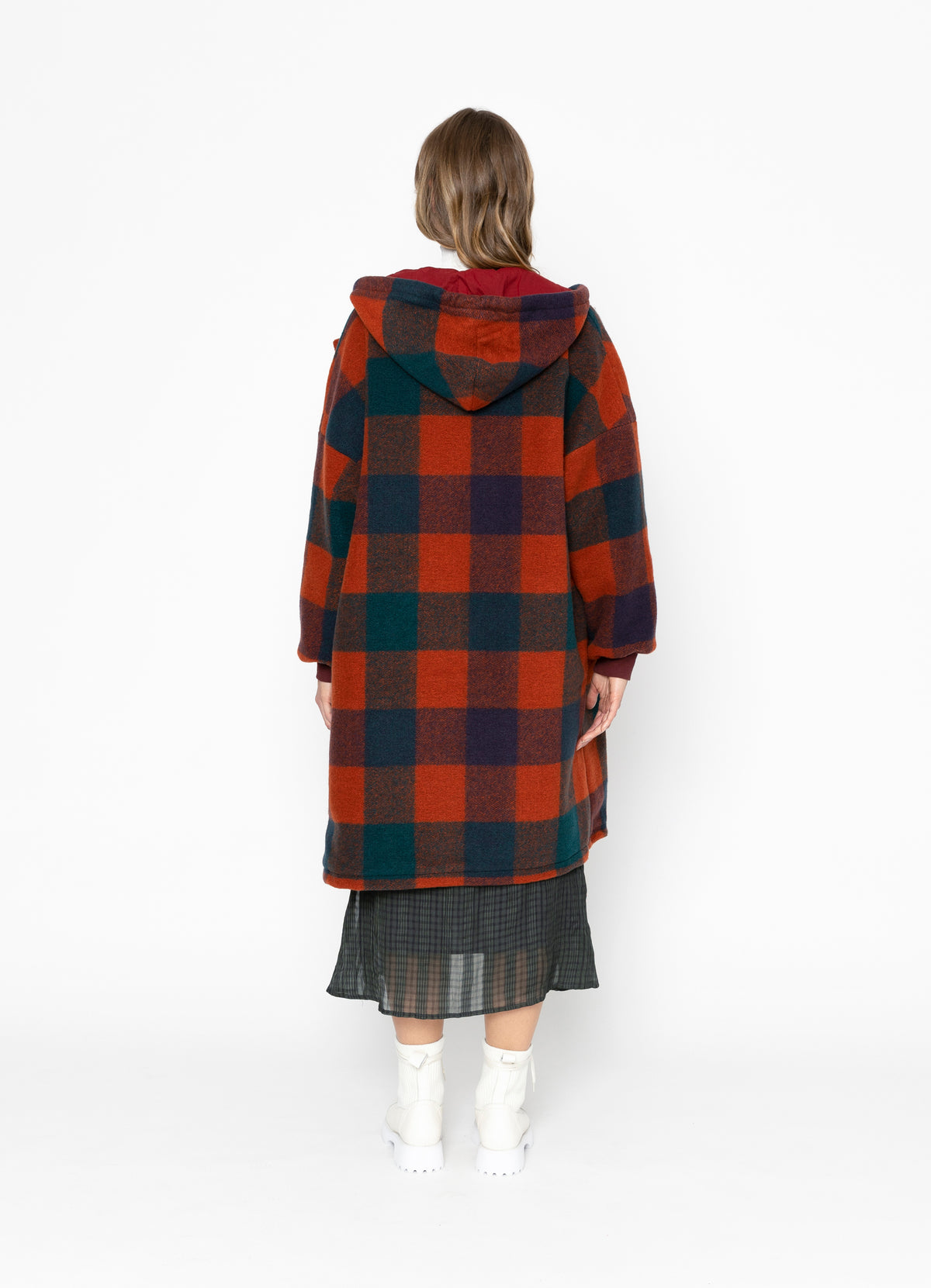 Two By Two Valor Coat - Orange Check
