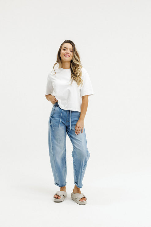 Home-Lee Barrel Jean - Sky Wash