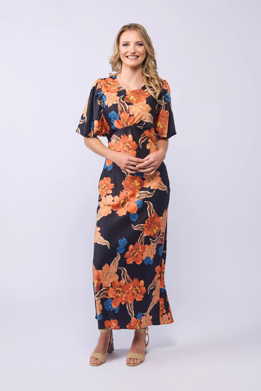 Drama The Label Amara Dress - Fire Flower