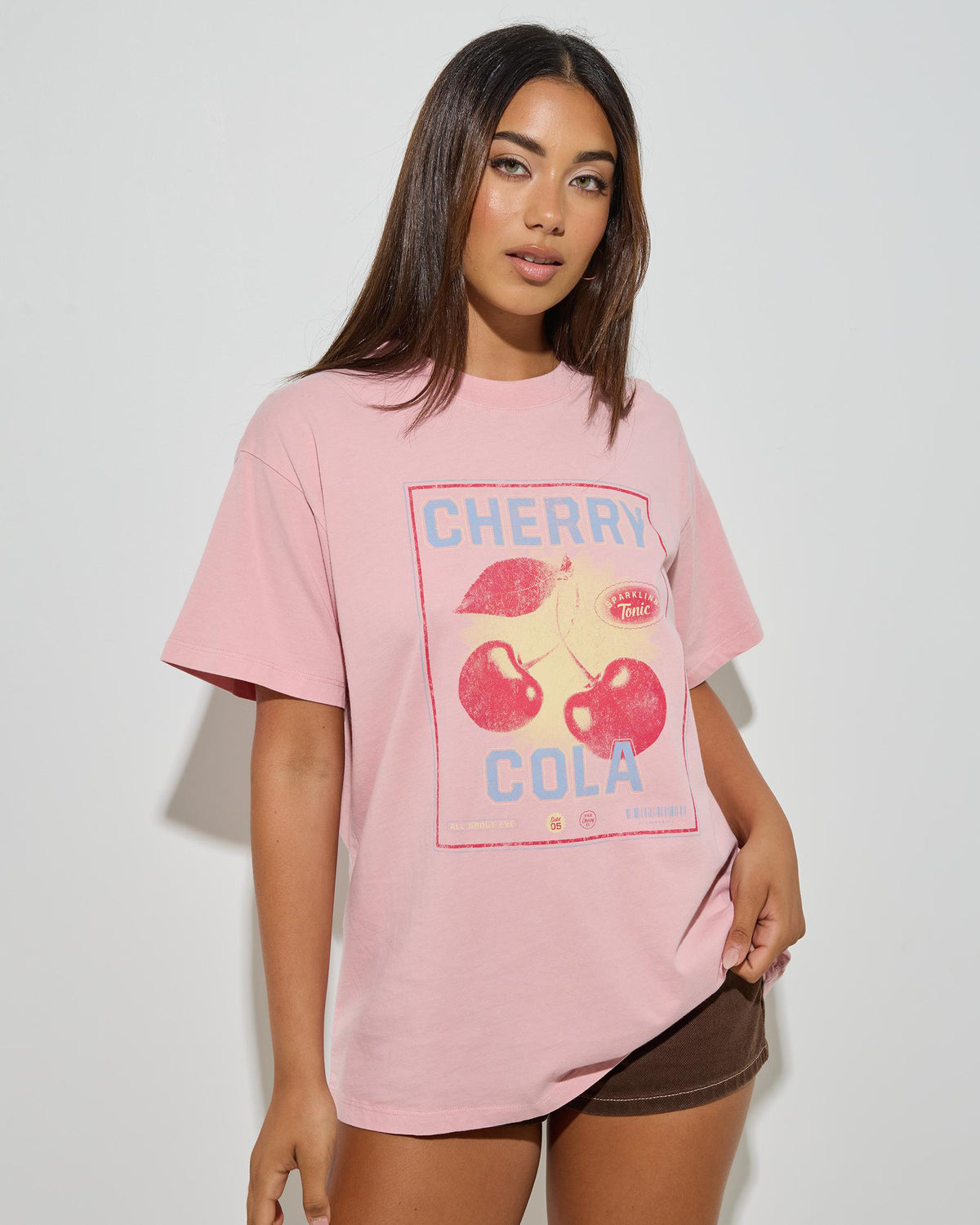 All About Eve Wild Cherry Relaxed Tee - Pink