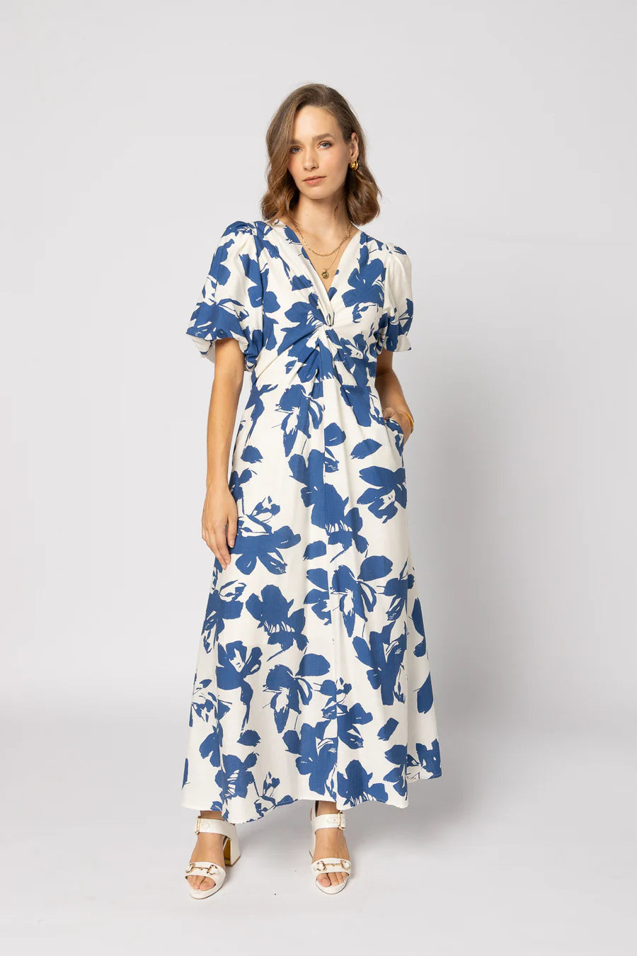 Drama The Label Halo Dress - Blue Flower