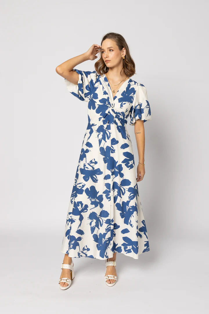 Drama The Label Halo Dress - Blue Flower