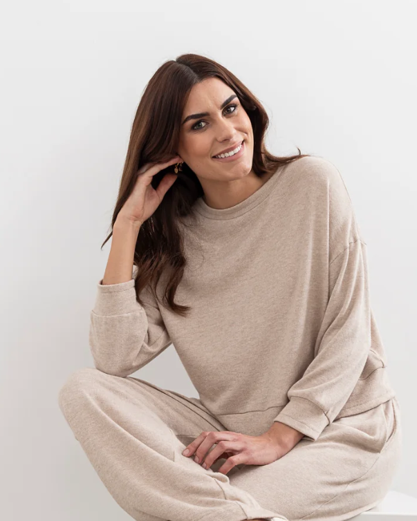 Moss Shelby Loungewear Top - Oat
