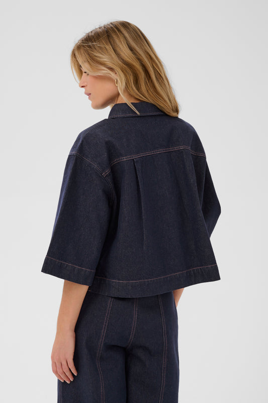 St Tropez Posey Shirt - Dark Blue Denim