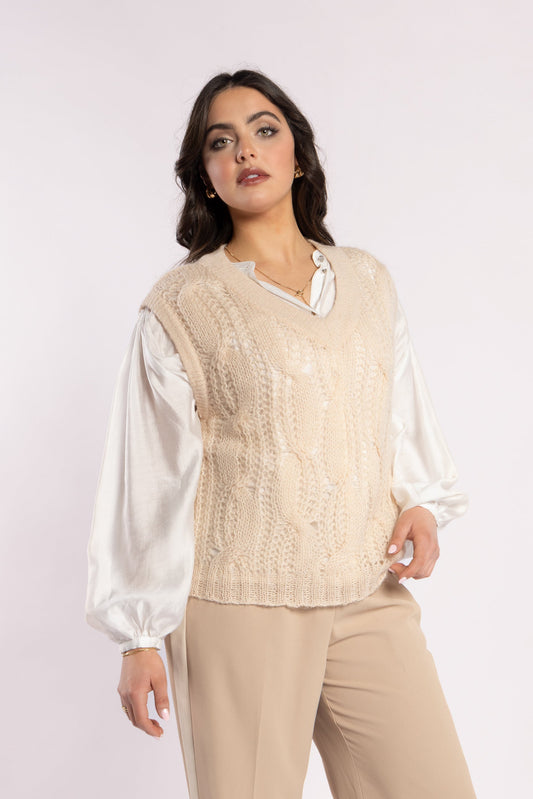 Loughlin-by Drama The Label Fliss Vest - Blush