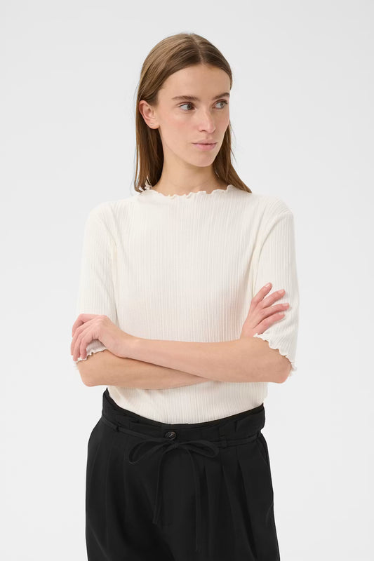 Karen By Simonsen SS Candace Top - Egret
