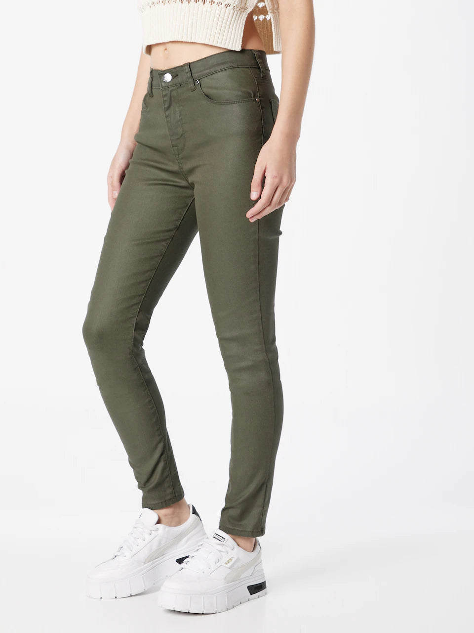 Grunt Green Overdyed Skinny Fit Jeans, GRDJ-103