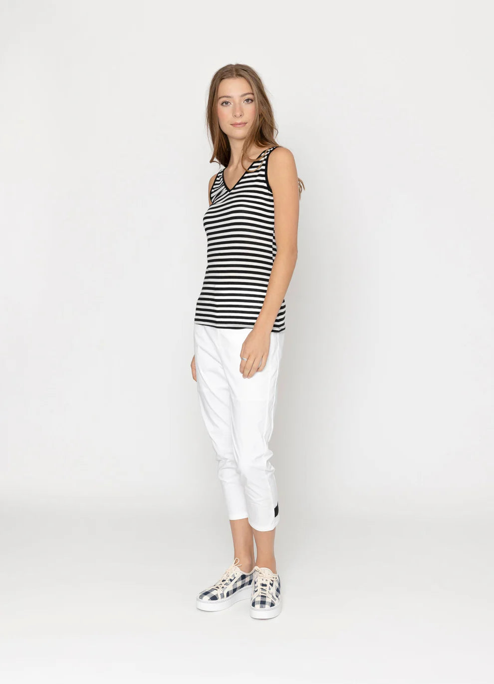 Two By Two Joyce Tank - Black Stripe