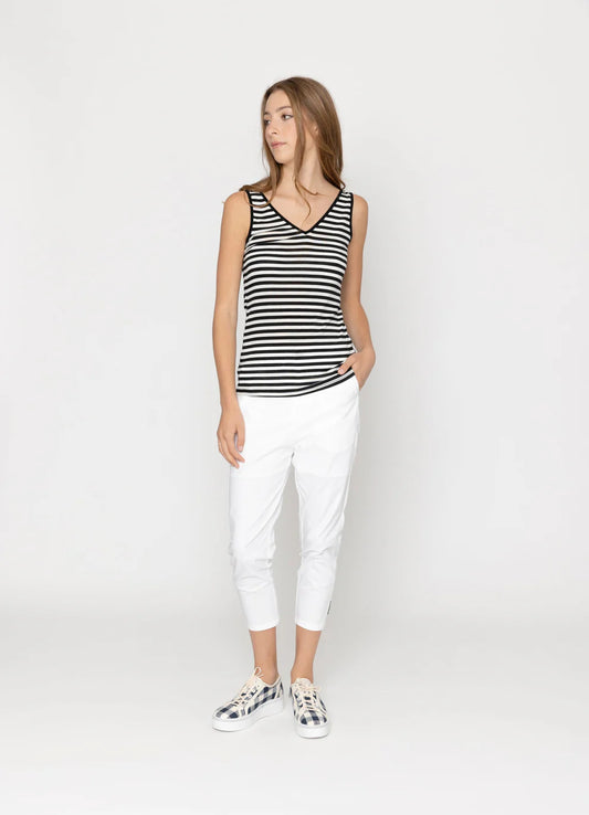 Two By Two Joyce Tank - Black Stripe