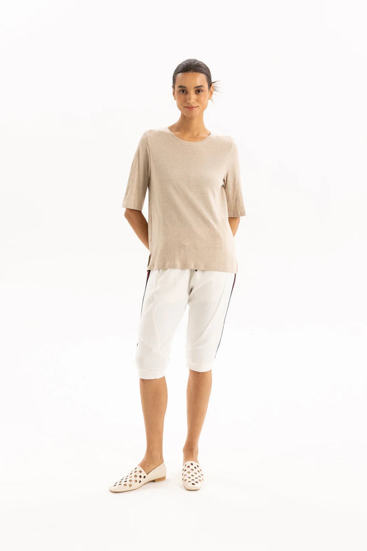 Two by Two Linen Tee - Oatmeal