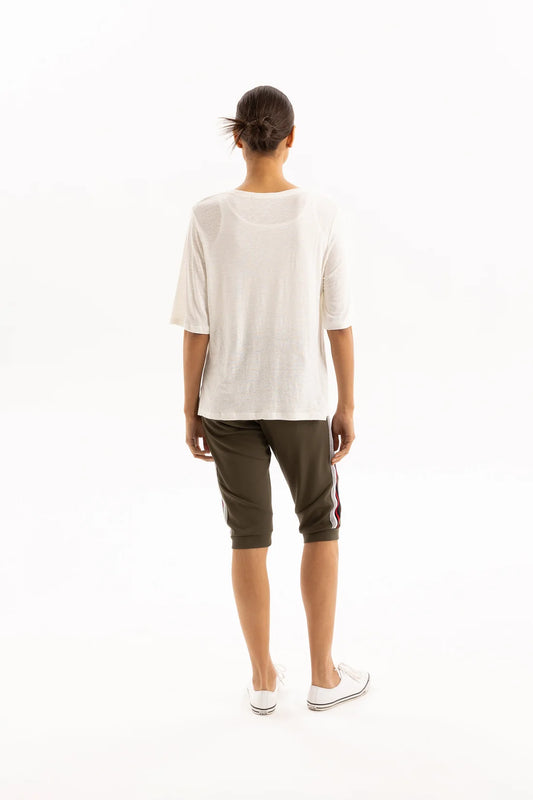 Two by Two Linen Tee - White