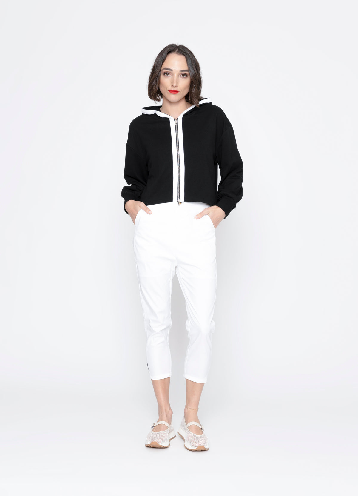 Blacklist Sierra Hoodie - Black w White Trim