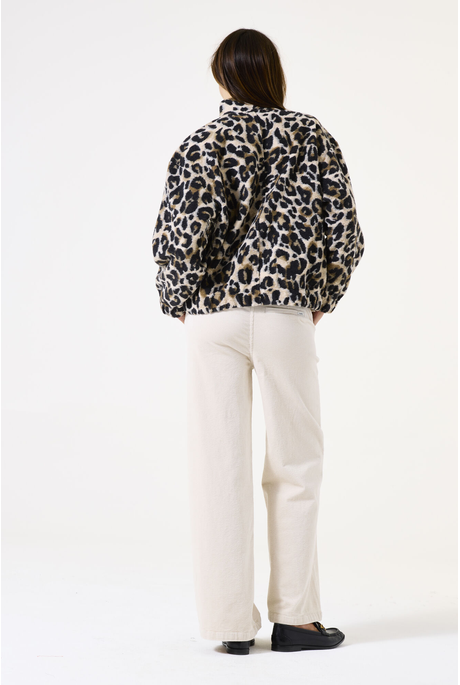 Garcia Leopard Print Jacket - Soft Teddy