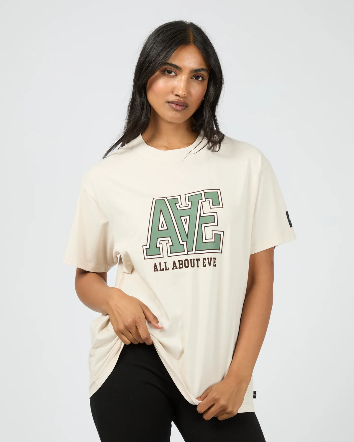 All About Eve Monogram Relaxed Tee - Vanilla