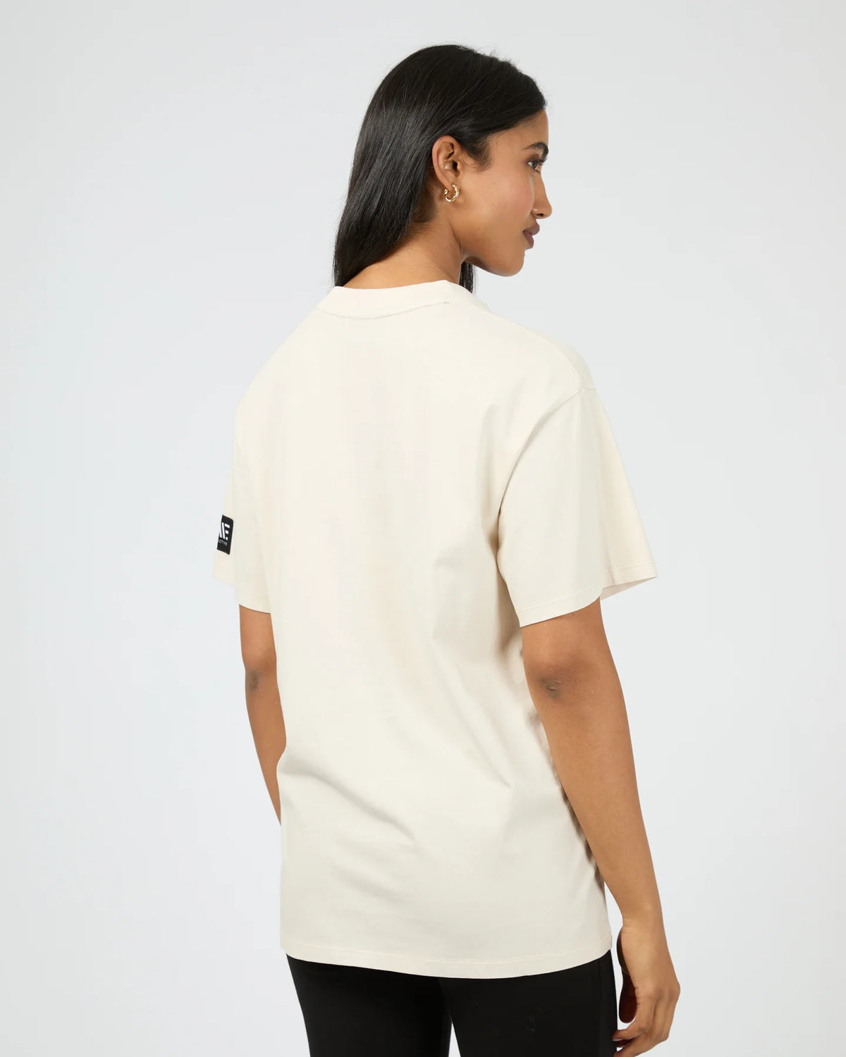 All About Eve Monogram Relaxed Tee - Vanilla