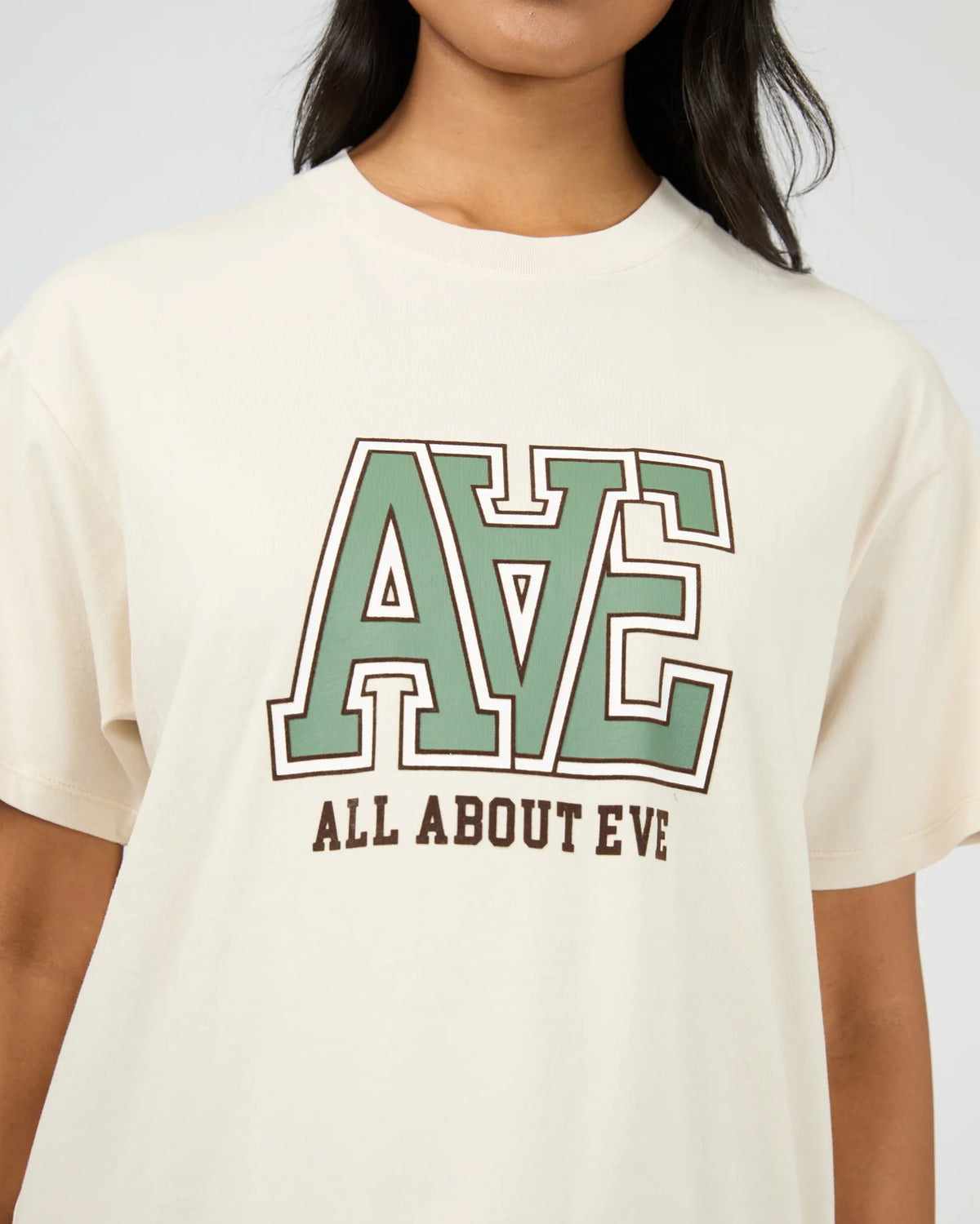 All About Eve Monogram Relaxed Tee - Vanilla