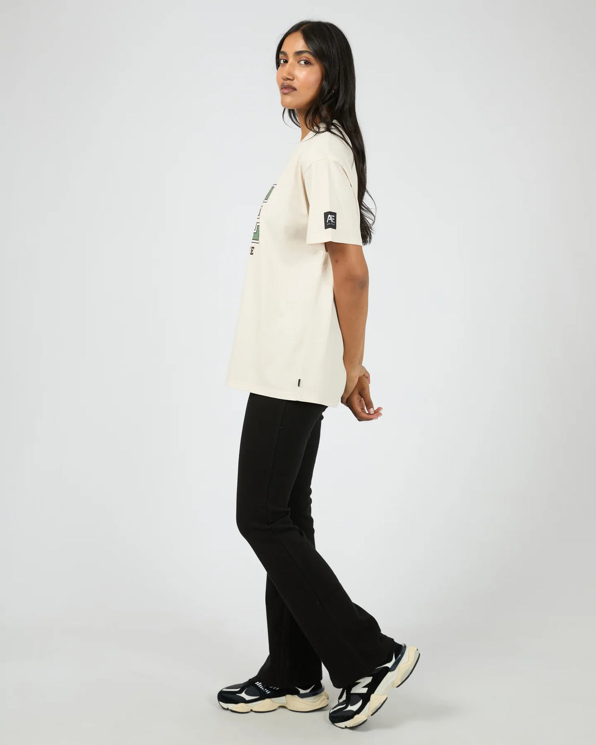 All About Eve Monogram Relaxed Tee - Vanilla