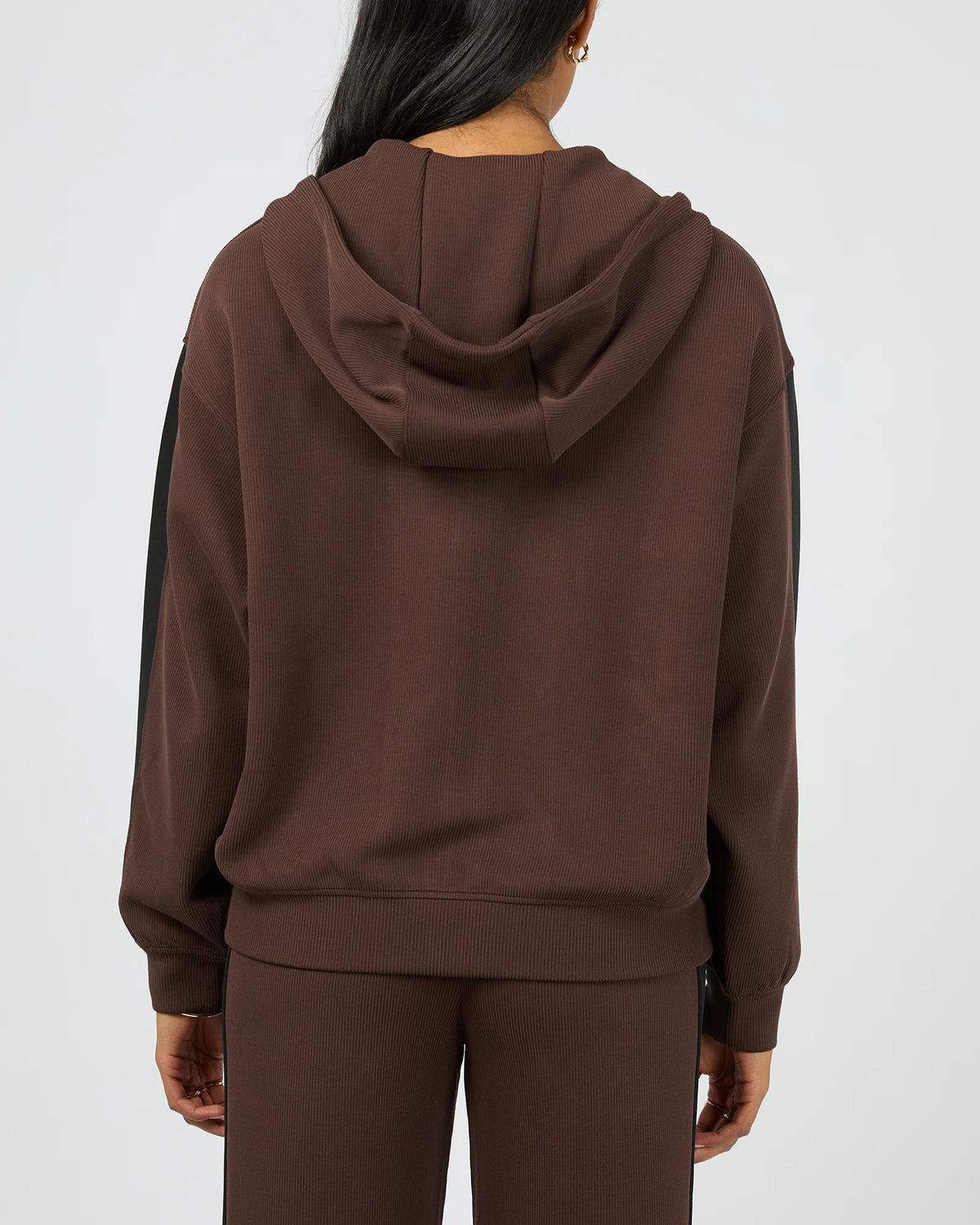 All About Eve Lounge Zip Hoodie - Brown