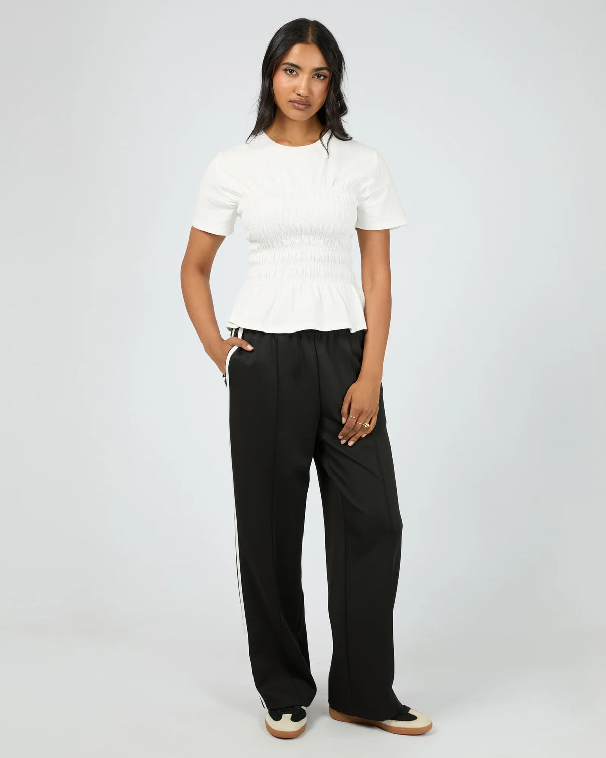 All About Eve On The Daily Trackpant - Black