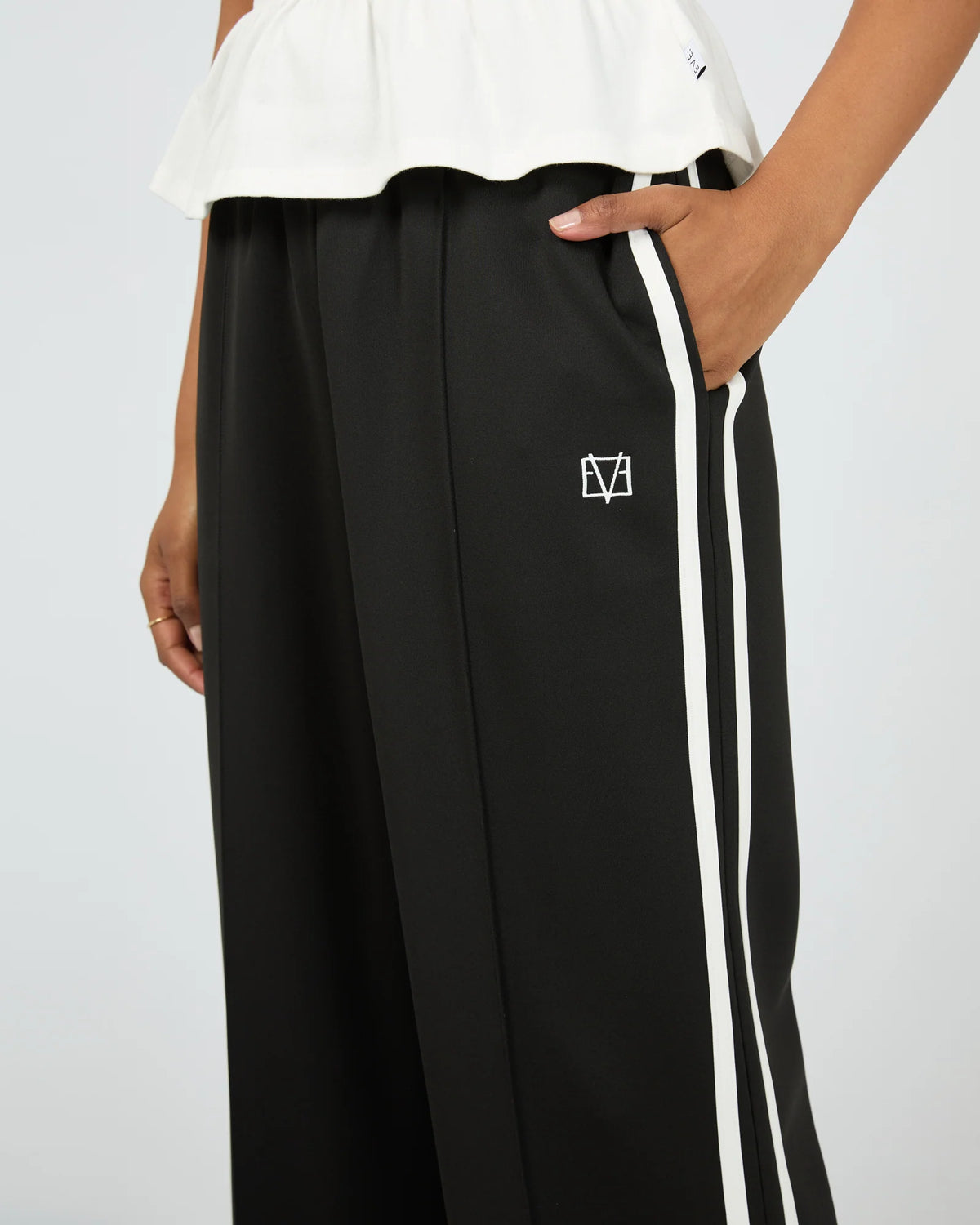 All About Eve On The Daily Trackpant - Black