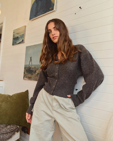 All About Eve Nelly Knit Cardi - Brown