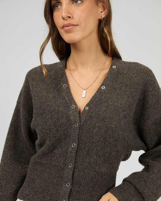 All About Eve Nelly Knit Cardi - Brown