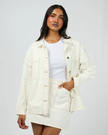All About Eve Shacket - Vintage White